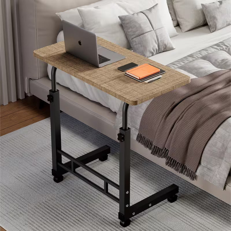 Mobile Computer Desk, Adjustable Height, With Wheels