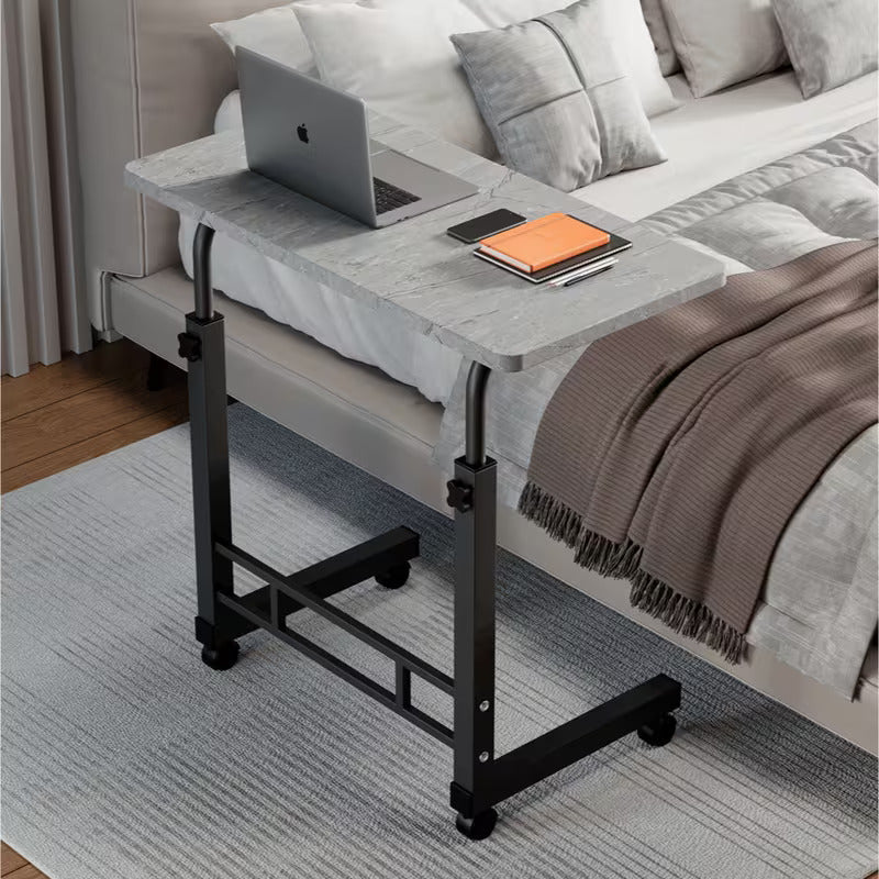 Mobile Computer Desk, Adjustable Height, With Wheels
