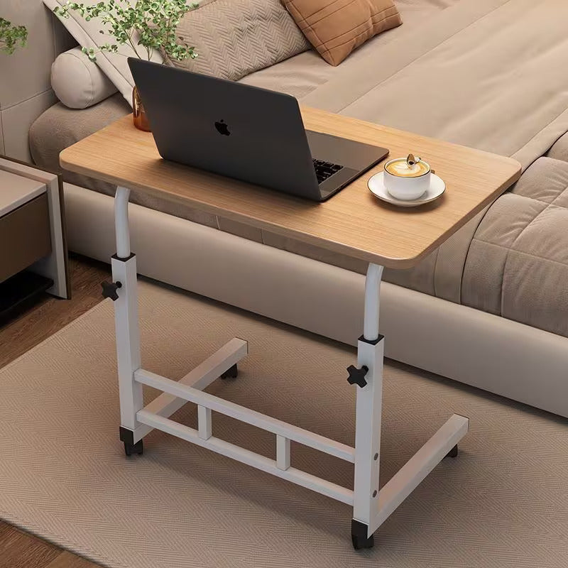 Mobile Computer Desk, Adjustable Height, With Wheels